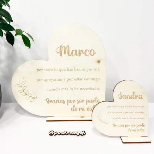 Corazones personalizados