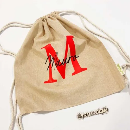 Mochila personalizada Nombre más Letra