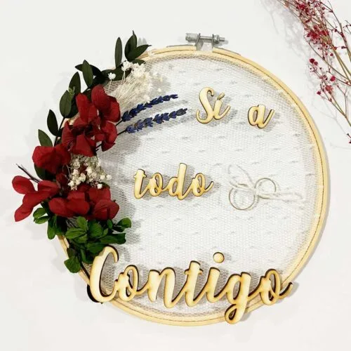 Porta alianzas bastidor personalizado