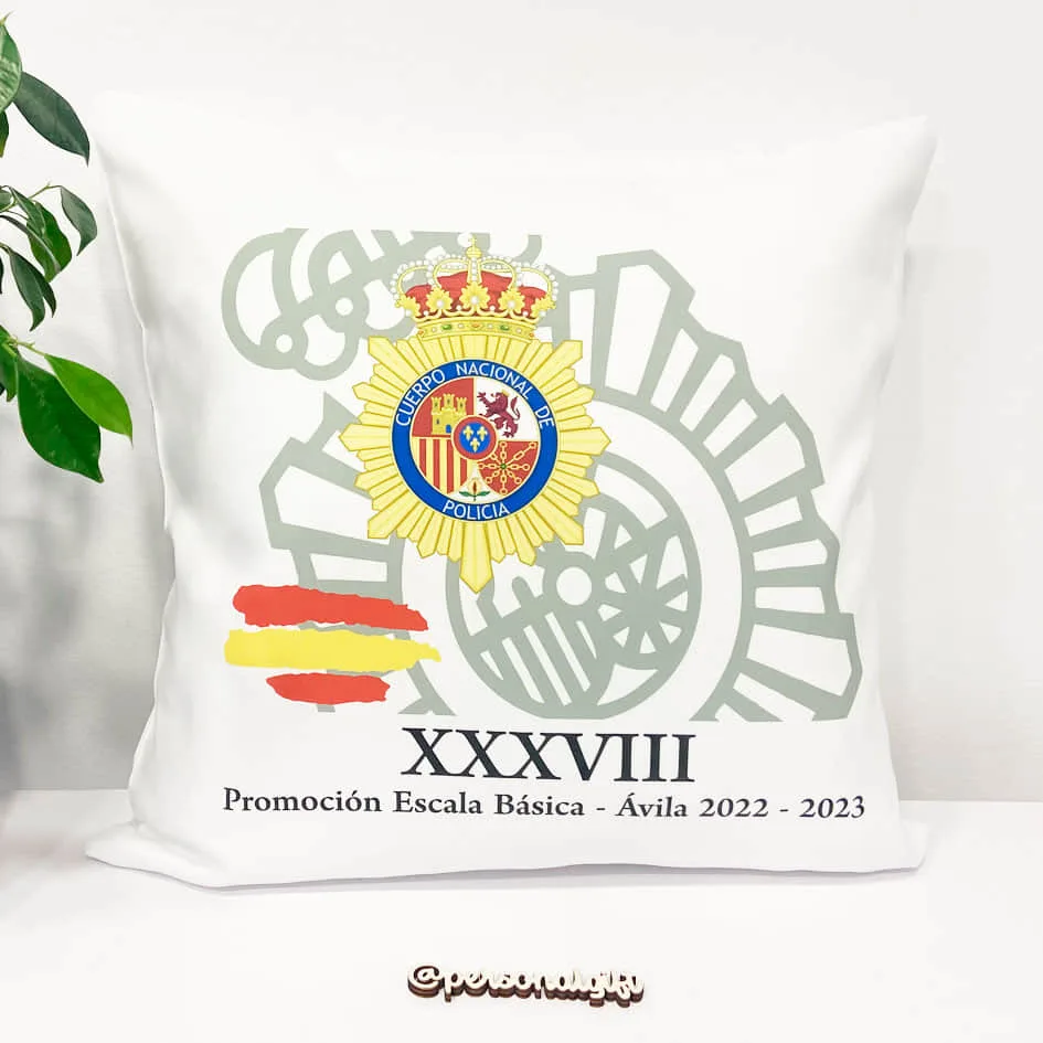 Cojín personalizado policía. Personal Gift Ávila