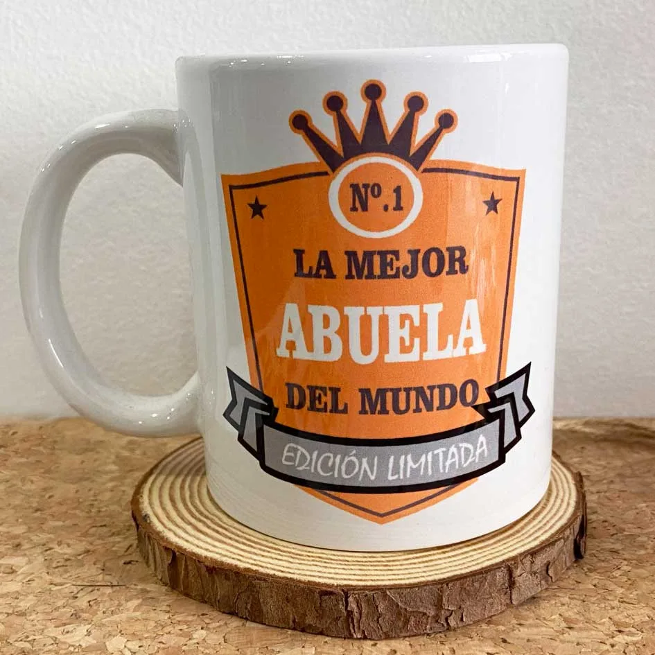 Taza personalizada la mejor abuela, edición limitada. Personal Gift Ávila