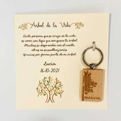 Llavero Árbol de la vida más mensaje
