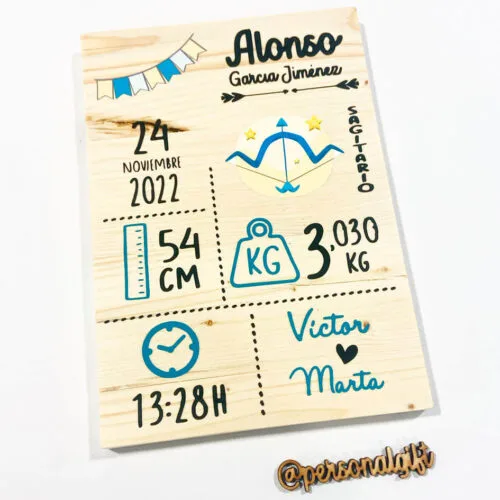 Natalicio de madera Personalizado