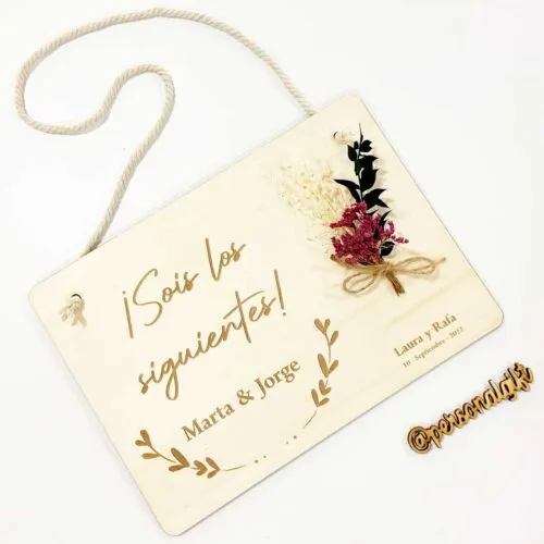 Placa Boda Flores