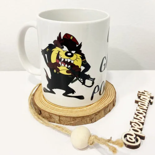 Taza Tasmania Policía