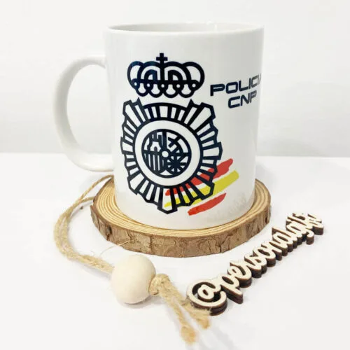 Taza Policía Más Bandera