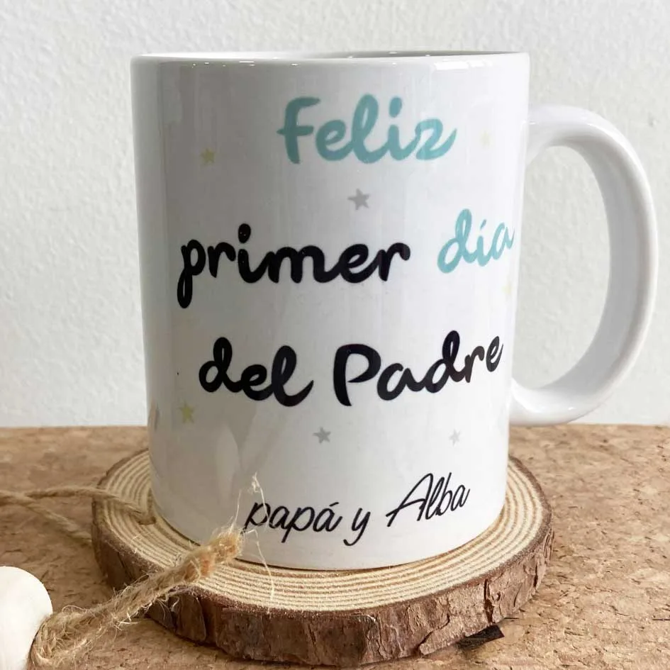 Taza personalizada feliz primer día del padre. Personal Gift Ávila